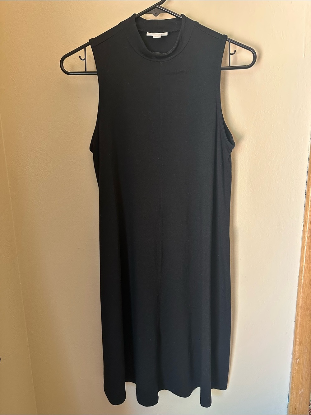 J. Jill Black Sleeveless Mock-Neck Midi Dress